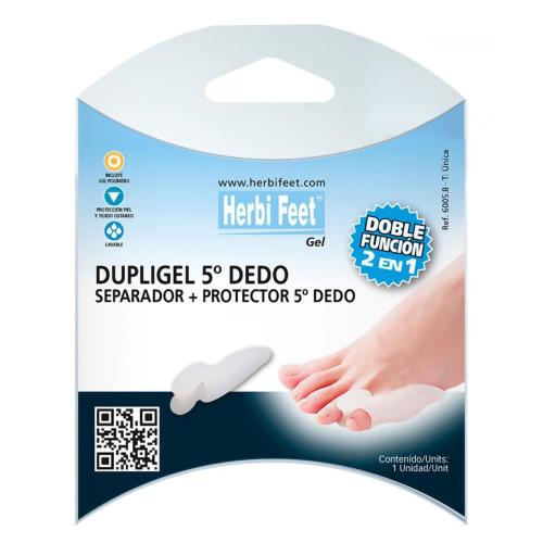 Herbi Feet Dupligel Quintus Varus Προστατευτικό & Διαχωριστικό Gel για το Μικρό Δάκτυλο Λευκό  One Size 1 Τεμάχιο